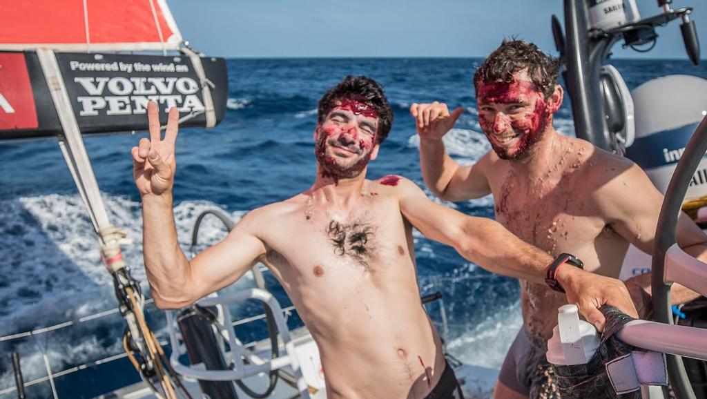 Leg 02, Lisbon to Cape Town, day 09 on board Dongfeng. Crossing the equator. Volvo Ocean Race. 13 November, 2017. photo copyright  Jeremie Lecaudey / Volvo Ocean Race taken at  and featuring the  class