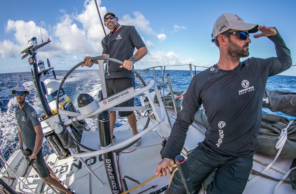 Leg 02, Lisbon to Cape Town, day 09, afternoon on board Dongfeng. fish eye shots. Volvo Ocean Race. 13 November, 2017. ©  Jeremie Lecaudey / Volvo Ocean Race