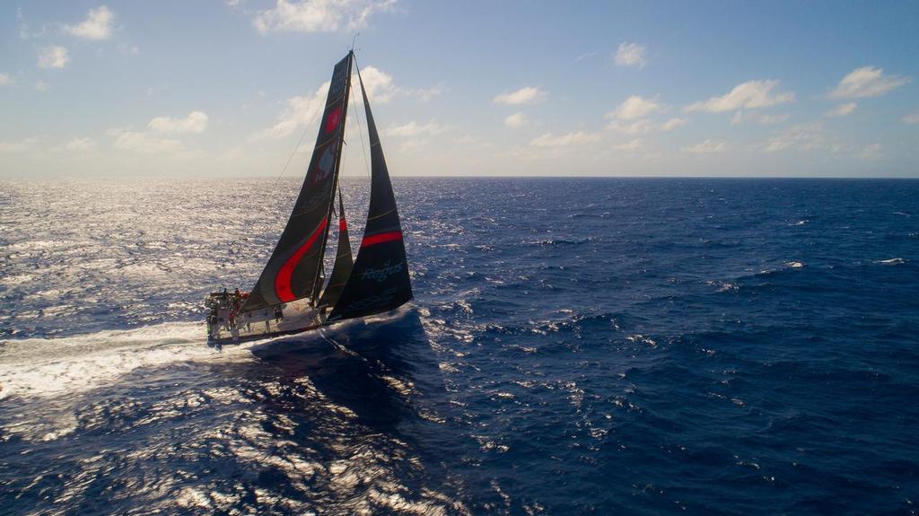 Leg 02, Lisbon to Cape Town, Day 10 Morning from the air on board Sun Hung Kai/Scallywag. Volvo Ocean Race. 14 November, 2017. photo copyright  Konrad Frost / Volvo Ocean Race taken at  and featuring the  class
