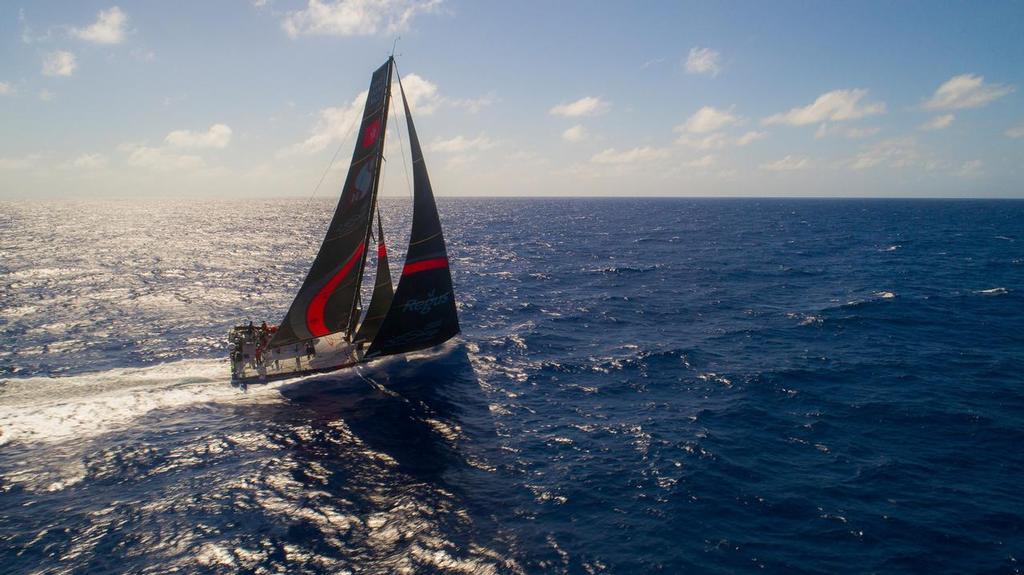 Leg 02, Lisbon to Cape Town, Day 10 Morning from the air on board Sun Hung Kai/Scallywag. Volvo Ocean Race. 14 November, 2017. ©  Konrad Frost / Volvo Ocean Race