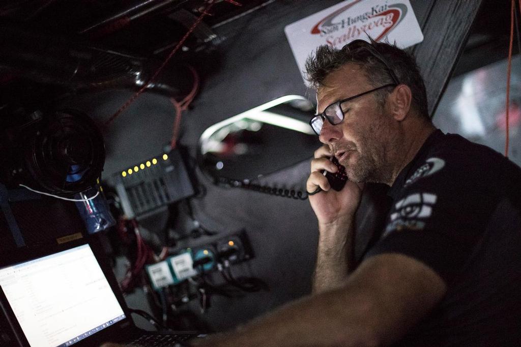 Leg 02, Lisbon to Cape Town, Day 10 Buy Buy Sell Sell woth Davis Witt on board Sun Hung Kai/Scallywag.Volvo Ocean Race. 14 November, 2017. ©  Konrad Frost / Volvo Ocean Race