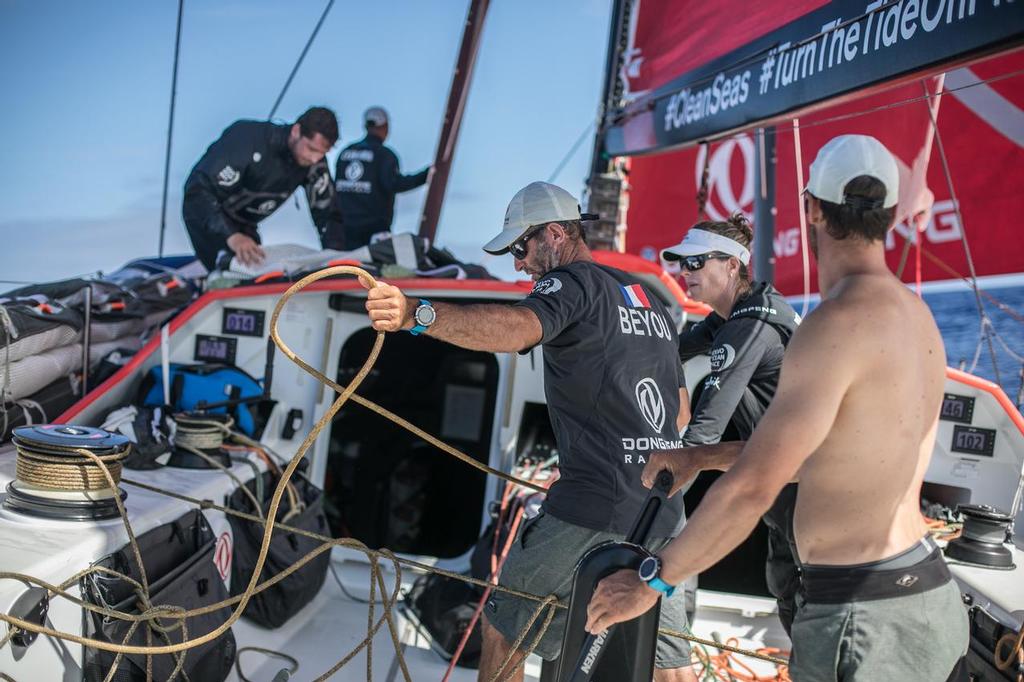 Leg 02, Lisbon to Cape Town, day 13, on board Dongfeng. Photo by Jeremie Lecaudey/Volvo Ocean Race. 17 November, 2017. photo copyright  Jeremie Lecaudey / Volvo Ocean Race taken at  and featuring the  class