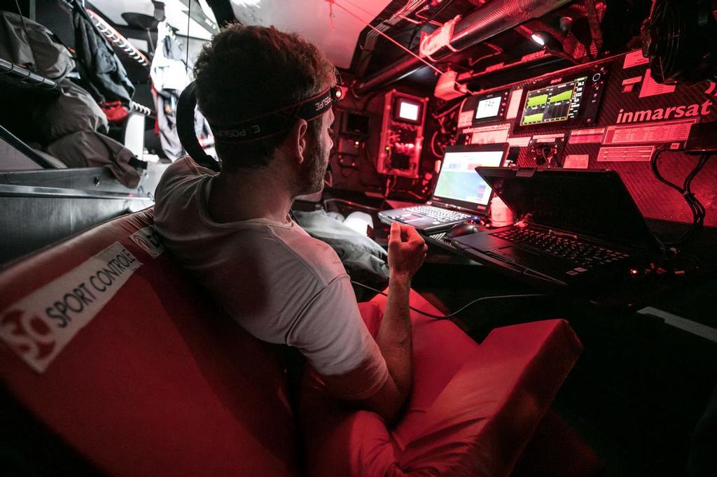 Leg 02, Lisbon to Cape Town, day 15, morning on board Dongfeng. Photo by Jeremie Lecaudey/Volvo Ocean Race. 19 November, 2017. ©  Jeremie Lecaudey / Volvo Ocean Race