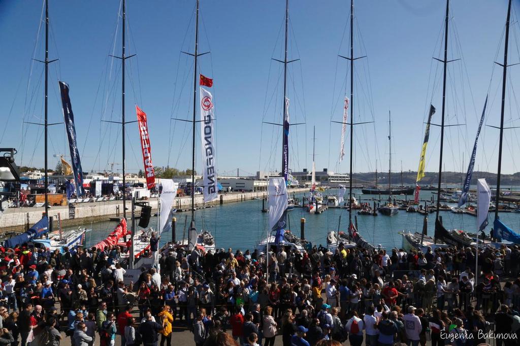 The fleet awaits - Volvo Ocean Race, Leg 2 Start - Lisbon, November 5, 2017 © Eugenia Bakunova http://www.mainsail.ru