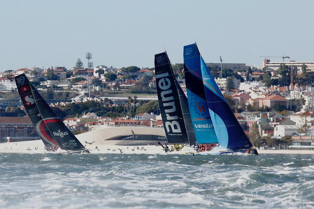 Racing on the river - Volvo Ocean Race, Leg 2 Start - Lisbon, November 5, 2017 © Eugenia Bakunova http://www.mainsail.ru