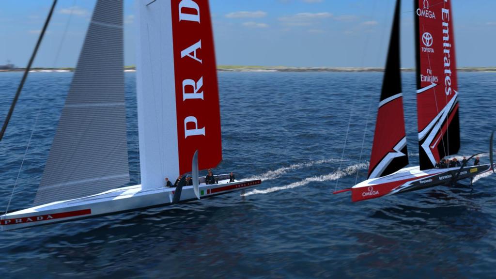 America’s Cup AC75 - although the are no predecessors sailing the design team are very confident of the foiling concept  © Emirates Team New Zealand http://www.etnzblog.com