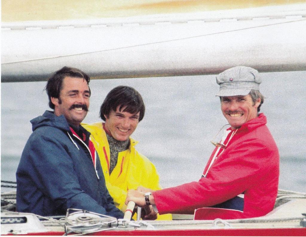 Robbie Doyle with Ted Turner and Dennis Conner aboard Mariner in the 1974 Defence Trials © Paul Darling Photography Maritime Productions www.sail-world.com/nz