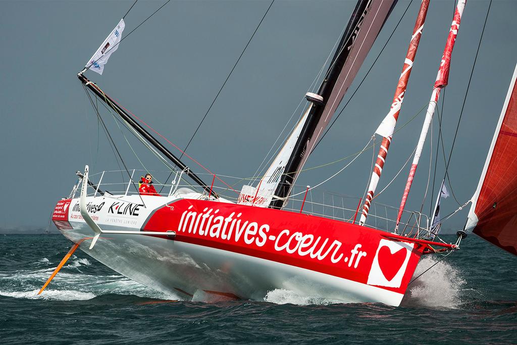 Transat Jacques Vabre 2017, Imoca Initiatives-CÅ“ur, skippers Tanguy de Lamotte et Samantha Davies photo copyright  Vincent Curutchet taken at  and featuring the  class