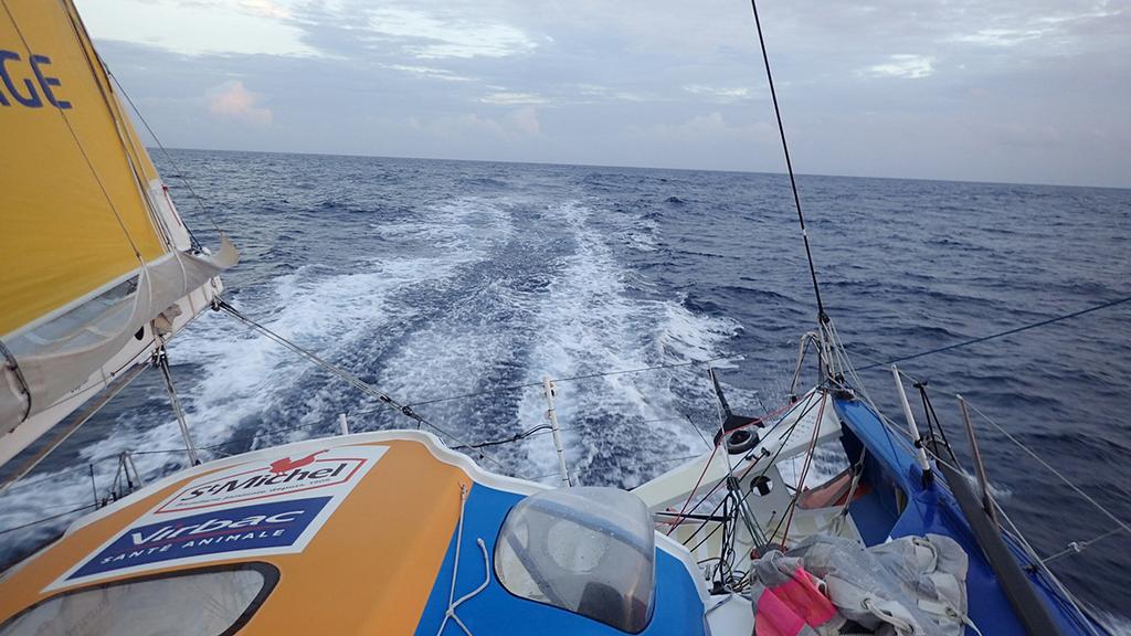 Photo sent from the boat St Michel - Virbac, skippers Jean-Pierre Dick and Yann Elies, on November 14th, 2017 - Photo St Michel - Virbac<br />
<br />
Sortie Pot Au Noir © St Michel - Virbac