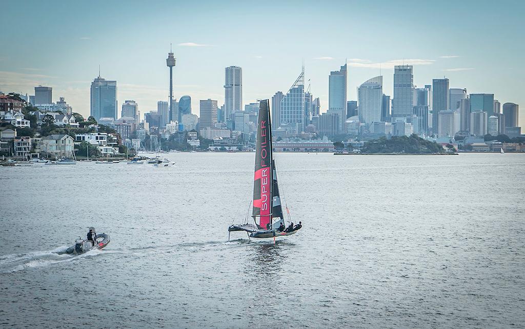 SuperFoiler in training on Sydney Harbour - SuperFoiler Grand Prix © SuperFoiler http://www.superfoiler.com