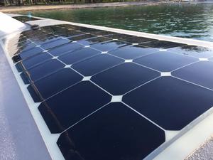 Solbian solar panels on Trimaran Spirit photo copyright Trish Chapallaz taken at  and featuring the  class
