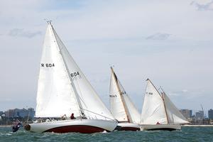 Just after the start of Race two. - Classic Yacht Association of Australia Cup Regatta photo copyright Alex McKinnon taken at  and featuring the  class