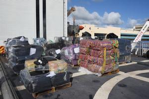 Seized contraband being temporarily held on Coast Guard Cutter Spencer’s fantail prior to disposition at Port Everglades in Fort Lauderdale, Florida, Tuesday, Nov. 14, 2017. The fight against transnational organized crime networks in the Eastern Pacific requires unity of effort in all phases from detection, monitoring and interdictions, to prosecution. photo copyright Petty Officer Third Class Brandon Murray taken at  and featuring the  class