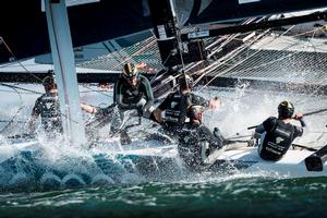 Act 7, Extreme Sailing Series San Diego - Day 3 – Phil Robertson’s Team Oman Air are not out of the fight yet and are still in with a shot at the season title. photo copyright  Lloyd Images taken at  and featuring the  class