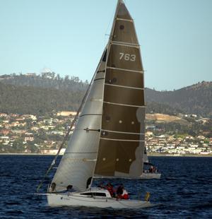 One of the smaller boats in the fleet, Prion before the start. photo copyright  Peter Campbell taken at  and featuring the  class