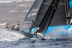 Day 2 – Peninsula Petroleum Sailing Team hold their line upwind – RC44 Calero Marinas Cup photo copyright  Martinez Studio / RC44 Class taken at  and featuring the  class