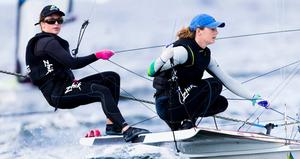49erFX team Amelia Stabback and Ella Clark photo copyright David Sygall taken at  and featuring the  class