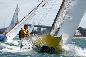 Dingo, skippered by Jim Hutchinson, having fun with the stronger winds. - Classic Yacht Association Cup Regatta photo copyright  Alex McKinnon Photography http://www.alexmckinnonphotography.com taken at  and featuring the  class