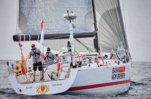 Bank von Bremen is racing with a crew with an average age of 31 years. Like Haspa Hamburg and Broader View Hamburg, she is a training boat for young offshore sailors photo copyright  James Mitchell / RORC taken at  and featuring the  class