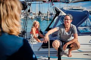 Lyssandra Barbieri's all female crew on Dufour 40 Hatha Maris photo copyright  James Mitchell / RORC taken at  and featuring the  class