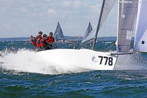 TAKI 4 surfing the waves at the 2017 Melges 24 World Championship in Helsinki, Finland photo copyright  Pierrick Contin http://www.pierrickcontin.fr/ taken at  and featuring the  class