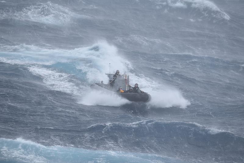 NZ Defence rescue catamaran sailor - February 14, 2023 photo copyright NZ Defence taken at  and featuring the  class