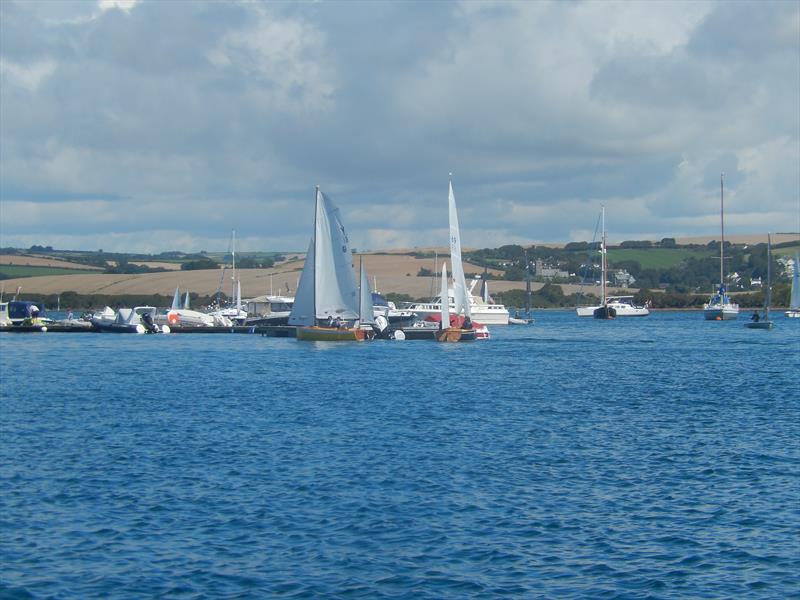 Two Yawls leaving the Tosnos pinch zone. One is heading for the purple route and the other the red route out of the 'Bag' photo copyright Malcolm Mackley taken at Salcombe Yacht Club and featuring the Salcombe Yawl class