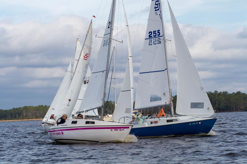 Racecourse action at the Blackbeard Sailing Club's annual Turkey Trot Regatta photo copyright the Blackbeard Sailing Club taken at Blackbeard Sailing Club and featuring the San Juan 21 class