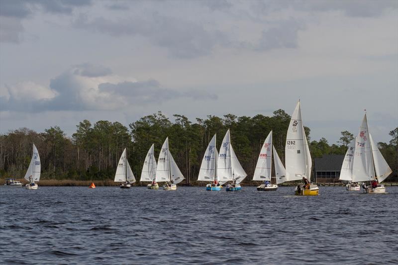 Racecourse action at the Blackbeard Sailing Club's annual Turkey Trot Regatta photo copyright the Blackbeard Sailing Club taken at Blackbeard Sailing Club and featuring the San Juan 21 class