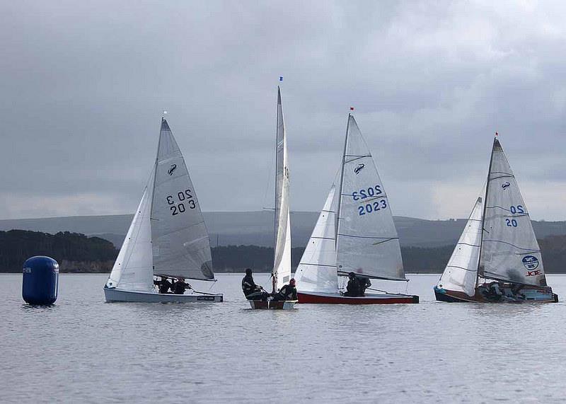 Windward mark jostling during the Scorpion End of Seasons at Poole photo copyright Mike Millard taken at Poole Yacht Club and featuring the Scorpion class