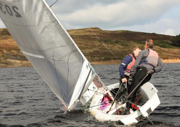 Overall winners of the Pennine Sailing Club 60th Anniversary Handicap Open, Pete Crowther and Dave Thompson in Scorpion 2031 photo copyright Jerry Hannabuss taken at Pennine Sailing Club and featuring the Scorpion class