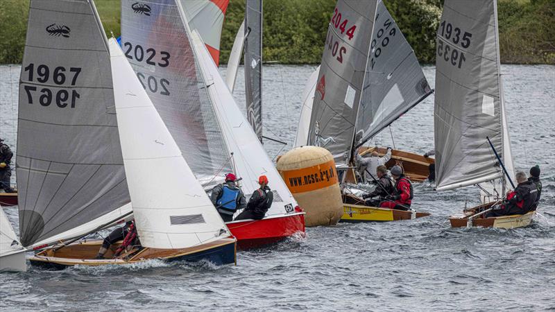 Close mark rounding during the Scorpion Inlands at Notts County photo copyright David Eberlin taken at Notts County Sailing Club and featuring the Scorpion class