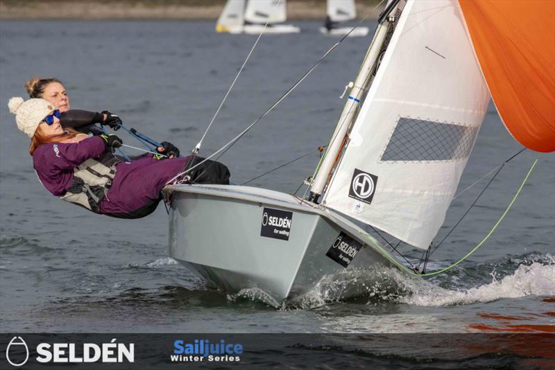 Seldén SailJuice Winter Series: Rachael Gray and Amy Clay during the Fernhurst Books Draycote Dash - photo © Tim Olin / www.olinphoto.co.uk