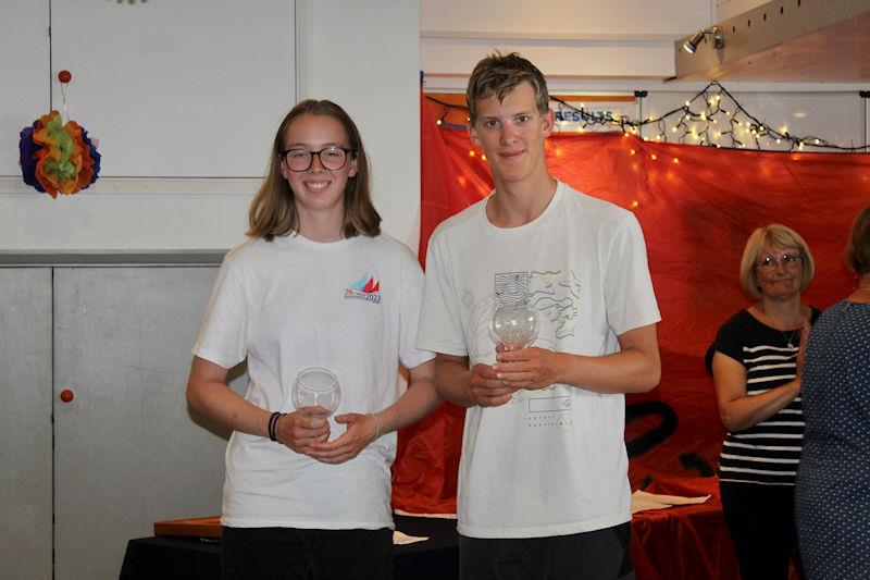 2023 DeWALT Scorpion Nationals at Eastbourne prize giving photo copyright Ben Daigneault / Send It Media taken at Eastbourne Sovereign Sailing Club and featuring the Scorpion class