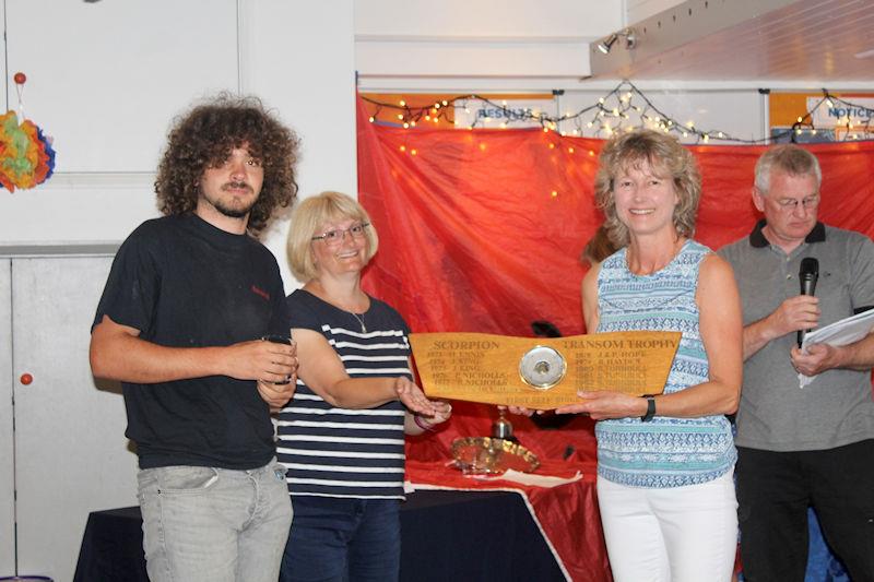 2023 DeWALT Scorpion Nationals at Eastbourne prize giving photo copyright Ben Daigneault / Send It Media taken at Eastbourne Sovereign Sailing Club and featuring the Scorpion class