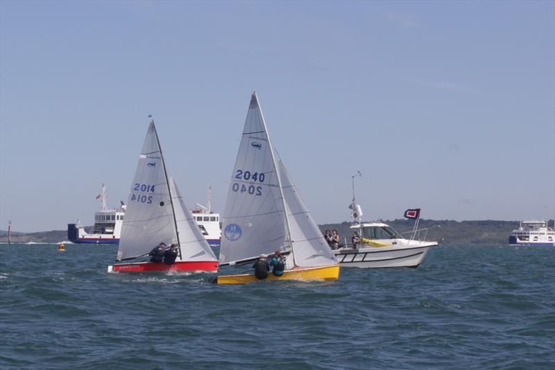 Courtney Bilborough and Lucy Street beat AJ and Chris Eaton on day 1 of the CraftInsure Silver Scorpions at Lymington photo copyright RYA Female Scorpion Project taken at Lymington Town Sailing Club and featuring the Scorpion class