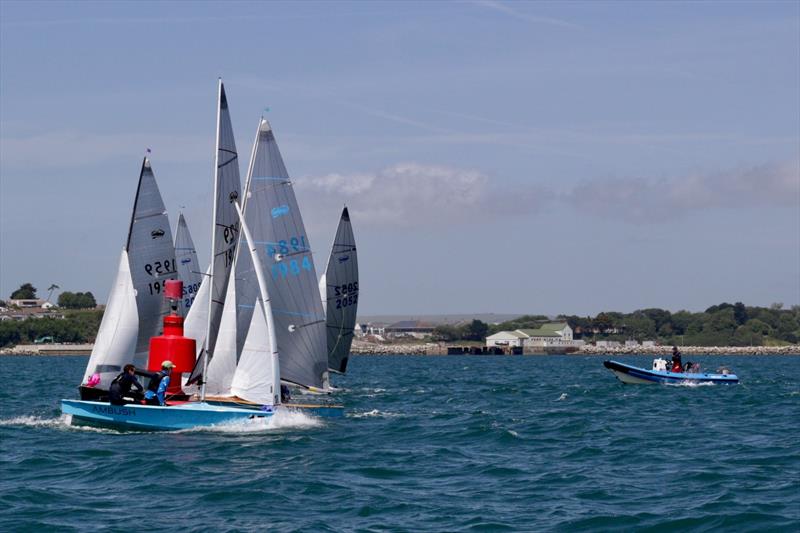 A fight around the windward mark - RYA Scorpion Coaching weekend at WPNSA - photo © Nick Lightbody