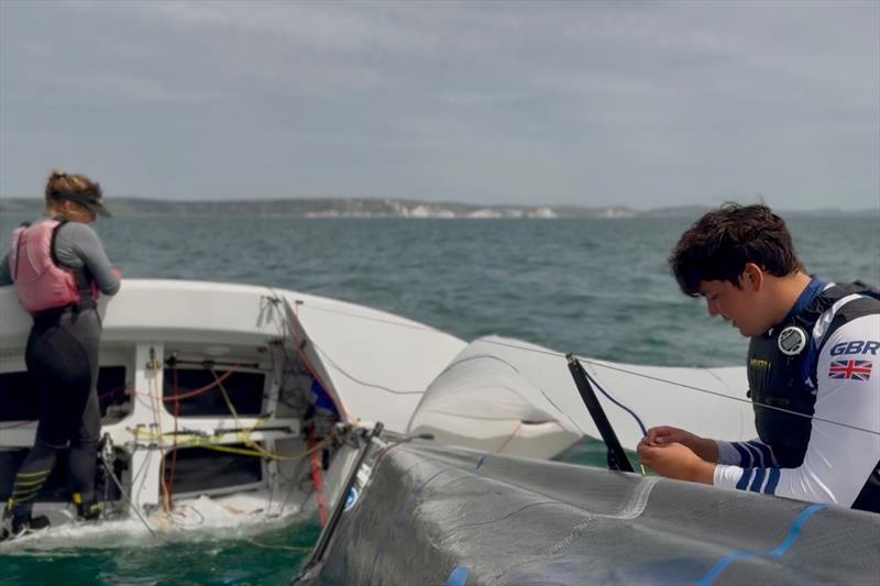 Essential boat tuning afloat - RYA Scorpion Coaching weekend at WPNSA - photo © Nick Lightbody