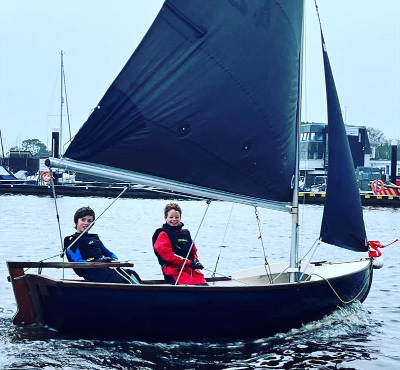 Jonny Rogers and Ben McEwen, winners of the Peter Andreae Trophy 2021 photo copyright Fanny Rogers taken at Royal Lymington Yacht Club and featuring the Scow class