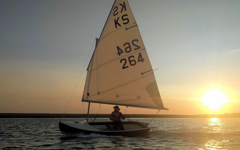 My Keyhaven Scow out sailing with the new stock fitted - photo © Mark Jardine