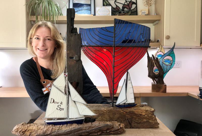 Jo Munford provides a bespoke service designing and making stained glass windows, art, sculptures and yacht models photo copyright Seaview Studio taken at  and featuring the  class