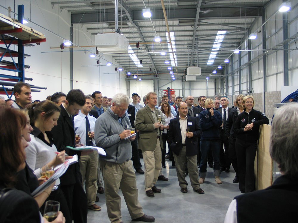 Double Olympic Medallist Shirley Robertson formally opens the new Seldén Masts Ltd. manufacturing facility - photo © Rick Perkins