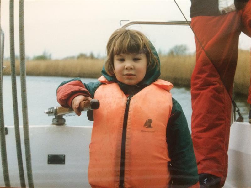 A young Susie Goodall at the helm photo copyright Susie Goodall Racing taken at  and featuring the  class