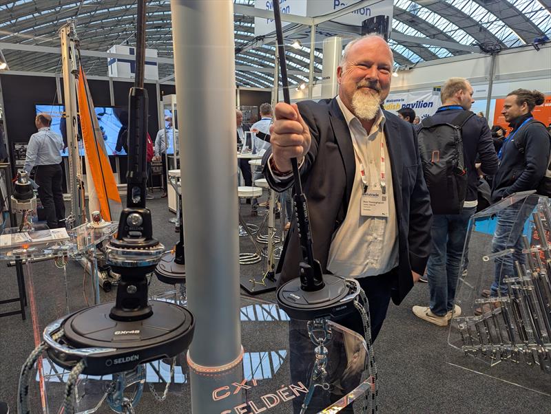 Seldén's Rich Thoroughgood shows off the CXr code furlers - photo © Mark Jardine