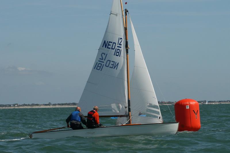 Geep wins the second race on day 4 of the Sharpie Europeans photo copyright David Priscott taken at Itchenor Sailing Club and featuring the Sharpie class