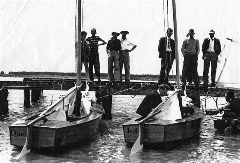 Graham Manders Quest with Peter Mander's Quest - Canterbury's two boat testing program in Sharpies led to a Gold medal at the 1956 Olympic Regatta - photo © Jim Bolland