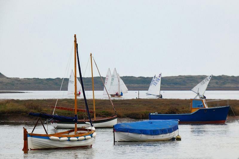 Light winds for the Europe andf Sharpie open meeting at Overy Staithe photo copyright Jennie Clark taken at Overy Staithe Sailing Club and featuring the Sharpie class