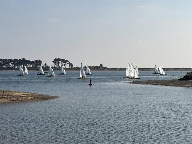 First upwind leg during the 12sqM Sharpie British Nationals at Wells - photo © James Case
