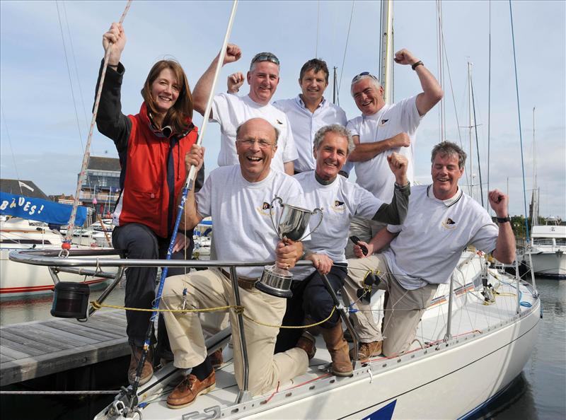 Tim Goodbody with crew of White Mischief (Sigma 33 Irish Champions 2009) and Gordon Hamilton (Hamilton Shipping) photo copyright Stanley Matchett Photography taken at Royal Ulster Yacht Club and featuring the Sigma 33 class