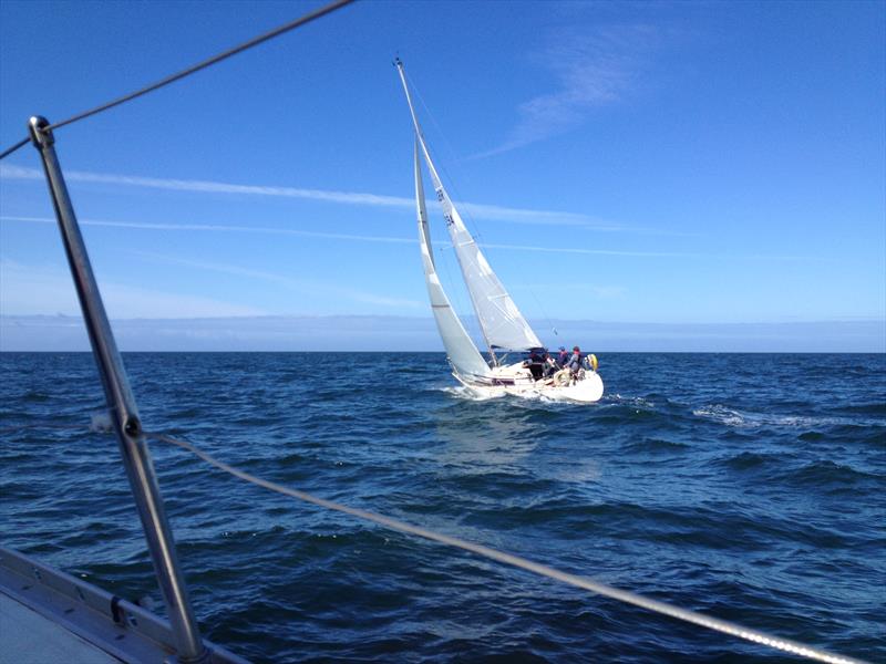 Laurie Clark at the helm of his Sigma 33 in the Friendship Race photo copyright Ian Banton / Ray Ker taken at Whitehaven Sailing & Boating Association and featuring the Sigma 33 class